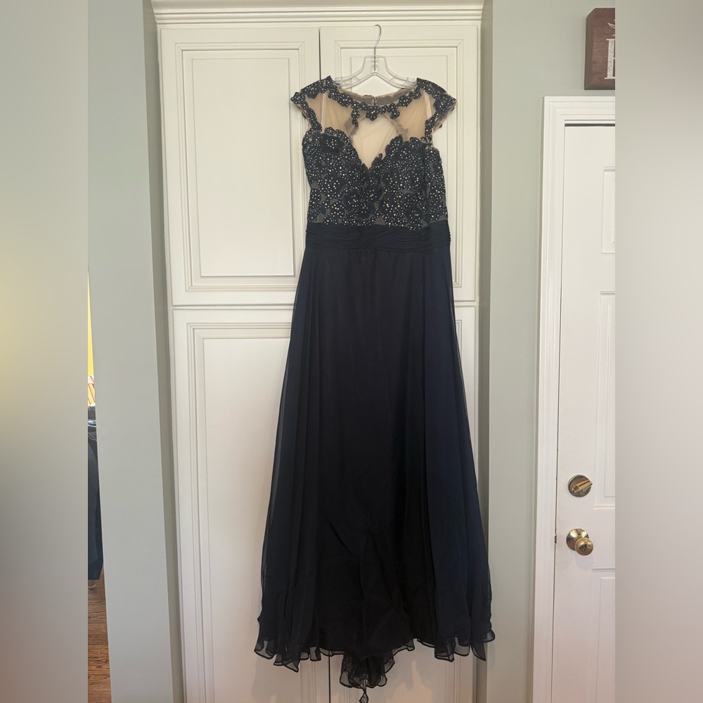 JVN by Jovani Navy Blue Prom Dress